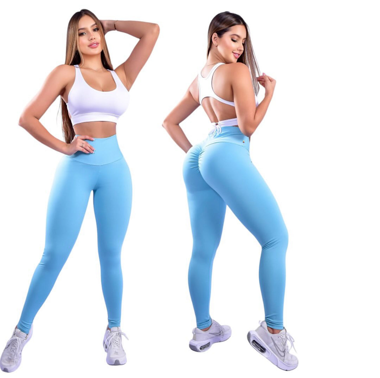 Leggins arruchada en licra premium