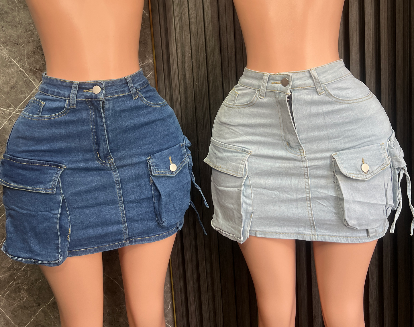 Faldas jean cargos