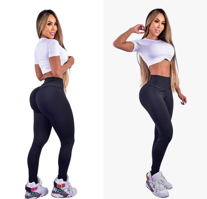 Leggins arruchada en licra premium