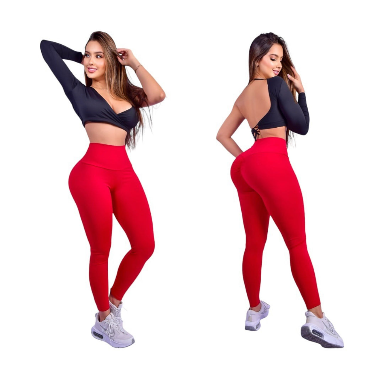Leggins arruchada en licra premium