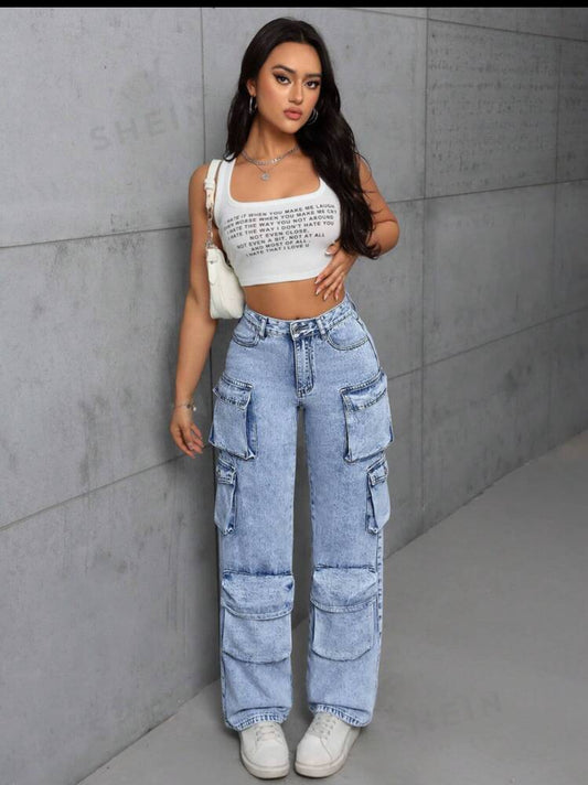 Pantalón cargo jean