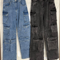 Pantalón cargo engomado